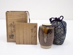 膳所焼　肩衝茶入　共箱　□z　